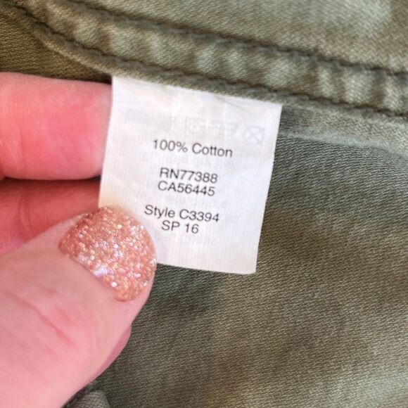 Madewell Fleet Jacket Utility Green Full Zip XS Cotton Drawstring Waist - Picture 7 of 9